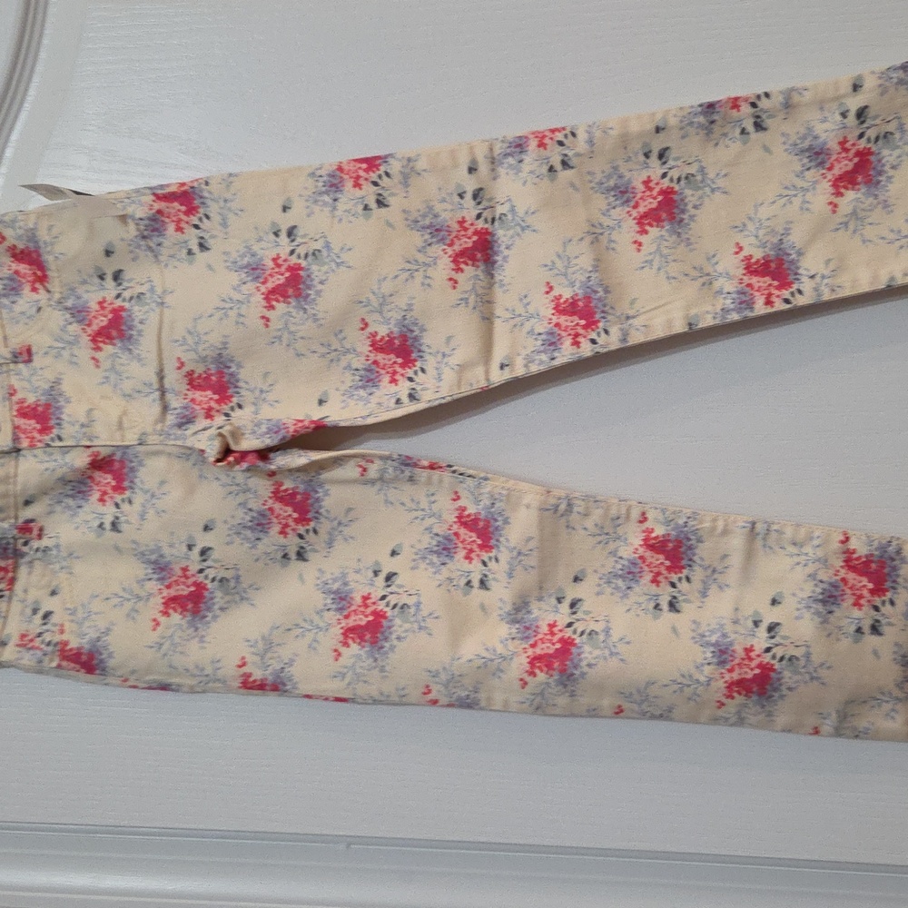Floral Print Girl Super Skinny Jeans